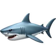 Shark with a top hat sticker