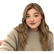 smiling girl in cozy sweater sticker
