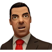 formal boy in outdoor parody sticker