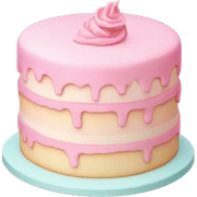 pastel pink cake sticker