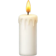 White candle sticker