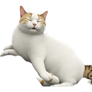 sleeping cat on a pillow sticker