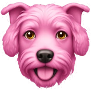 Pink dog sticker