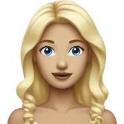 blonde blue eyed pretty woman  sticker