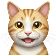 Smiling cat sticker