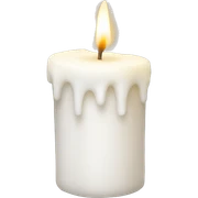 White candle sticker