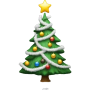 White Christmas tree sticker
