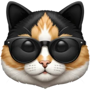 Cat with sunglasses sticker