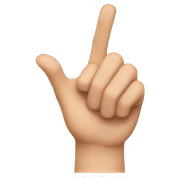 Hand with thumb ans annular lowered  sticker