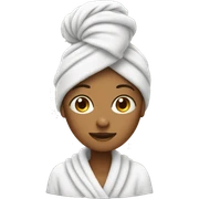 Woman with towel on head  sticker