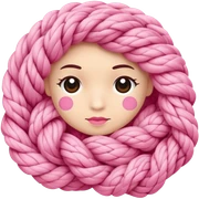 linha de crochê rosa sticker