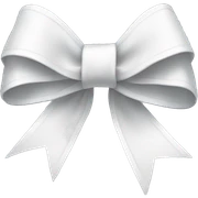 White ribbon bow  sticker
