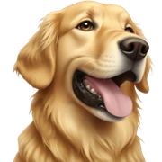 golden retriever sticker