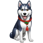 Husky navideño  sticker