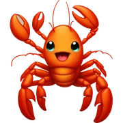 Cute little baby lobster sticker