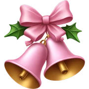Light pink Christmas bells  sticker