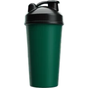 Dark black-green protein shaker cup sticker