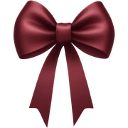 dark red bow sticker