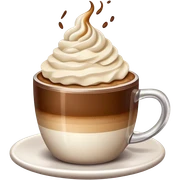 Coffee whith cream on top sticker