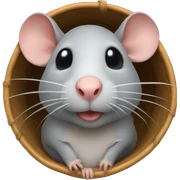 Rat with hut sticker