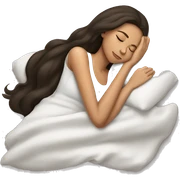 Brunette girl sleeping sticker