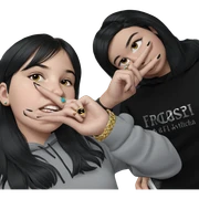 girl with black hair jewelry sticker