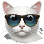 Cat with sunglasses sticker