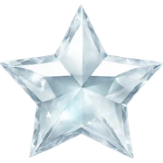 white diamond star sticker