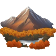 autumn mountain sticker