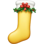 Yellow Christmas stocking  sticker