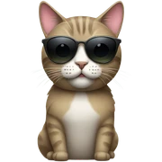 Cat with sunglasses sticker