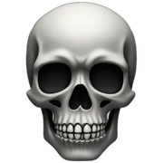 black skull sticker