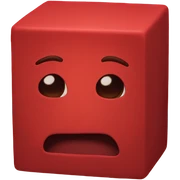 Red block sticker