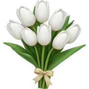 white tulip bouquet  sticker