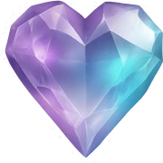 crystal heart sticker