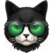 Cat with sunglasses sticker