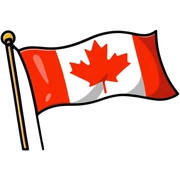 Canadian flag sticker