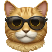 Cat with sunglasses sticker