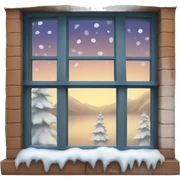 Winter window  sticker