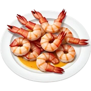 Plate of bacon wrap shrimp  sticker