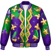 Mardi Gras letterman jacket  sticker