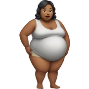 Fat and pregnant  sticker