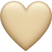 beige heart  sticker