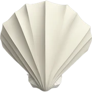 origami seashell sticker