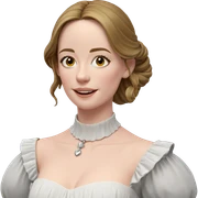 smiling girl in white dress sticker