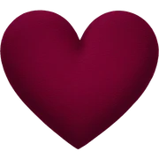 Burgundy heart sticker