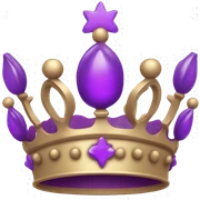 crown in violet sticker