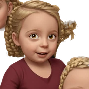 blonde girl with braid looking sticker