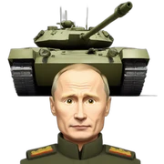 putin and tank sticker