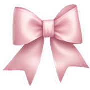 light pink ribbon bow sticker